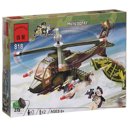 Конструктор ENLIGHTEN Вертолёт 275 деталей 818