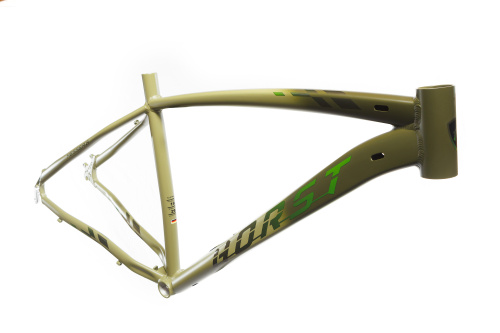 Рама 00-180288 MTB MESSER 29, размер 21"(XL), петух в комплекте, алюминий 6061 зеленая HORST