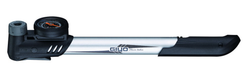 Насос 6-190043 GP-43CA алюминиевый. с манометром 1,5',  универс. Clever Valve гол-ка Т-образ. ручка, до 120PSI, серебр. GIYO