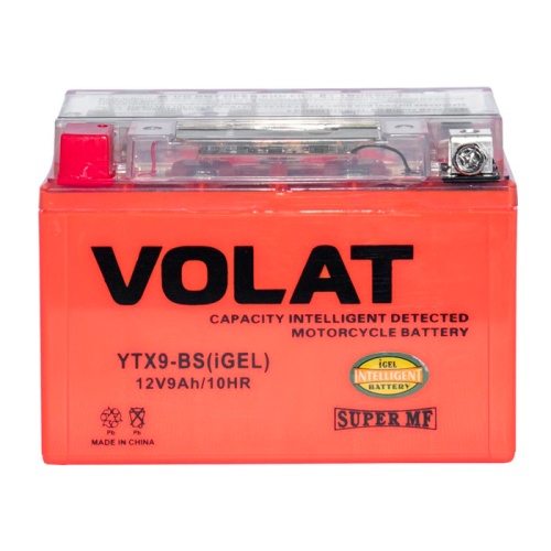 АКБ 9Ah Volat гелевый 150x87x107(для мотоциклов-скутеров 125-400сс)