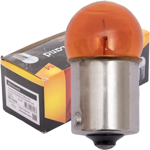 Лампа 12V10W G18/BA15S (в указатели поворотов желтые) (упак.=10шт)