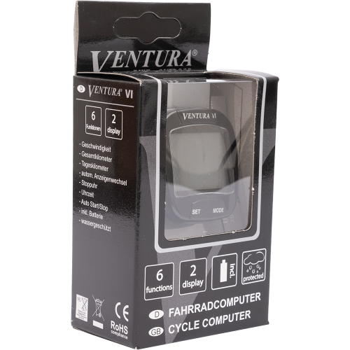 Велокомп. 5-244530 6 ф-ций  черный VENTURA VI