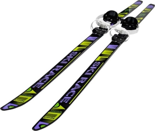 Лыжи пластиковые SKI RACE с палками 150/110 подростко