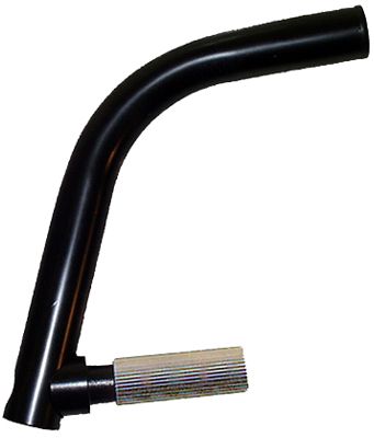 Рога 5-408070 алюм. изогн. длинные торцевые со спейсером (50) черные