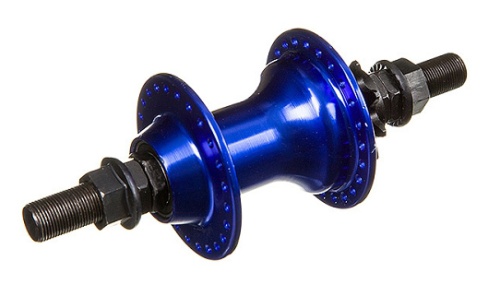 Втулка задняя STG B17R, алюм. 48отв. под трещотку (звезда 9т), под гайки, ось 14мм, промподшип. синя