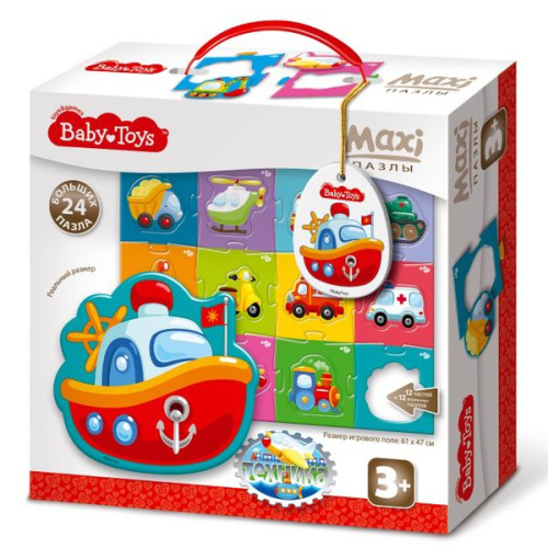 Пазлы MAXI Техника (24 элемента) BABY TOYS, 2510