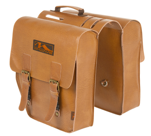 Сумка 5-122317 "штаны" на багажн. "2в1" V=15л винтаж. стиль "под кожу" коричневая M-WAVE