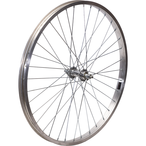 Колесо 24" переднее, двойной алю. обод, гайки, V-brake