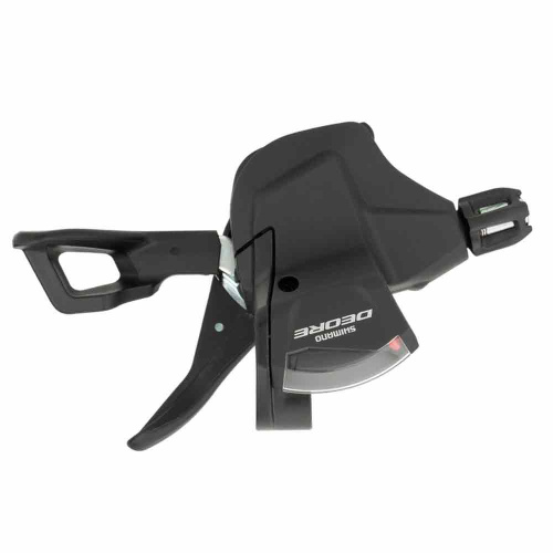 Перекл-ль DEORE KSLM6000LB 2-8258 2/3ск. лев. с индикатором, трос. нерж. 1800мм черный без уп. M6000 SHIMANO