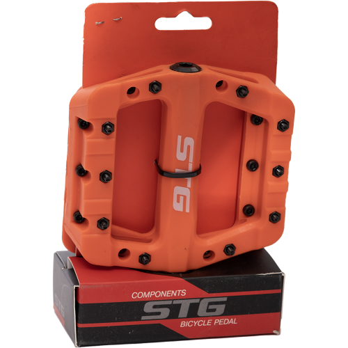 Педали STG BC-PD227, пластик, на пром. подшип. оранж, Х95426