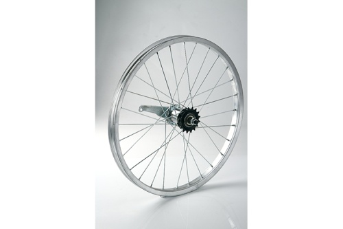 Колесо 26" заднее в сборе 36 отверстий, 110 мм, 3/8"(гайка), с ножным тормозом,1 ск.одностеночный