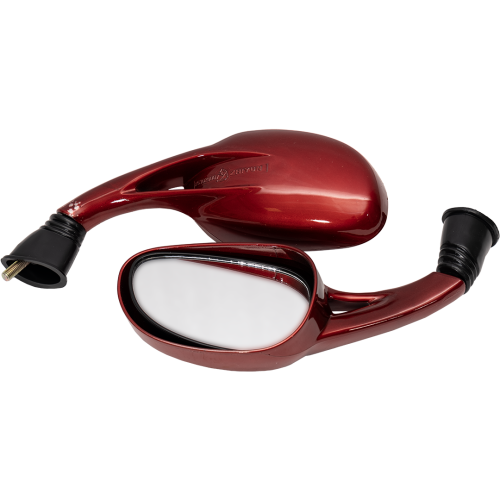 Зеркала (066/057) пласт. "Каплевидные" красные  (упак 40 ком)