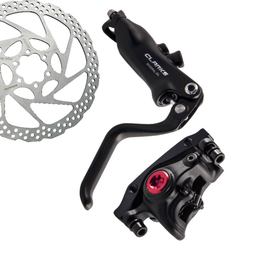 Торм. набор гидр. 3-621 диск. пара перед+зад. M3 (минерал. масло, ротор 180+160мм+рычагFlip Flop с регулир, VX852,доп. оливки) легкий 224г черн CLARKS