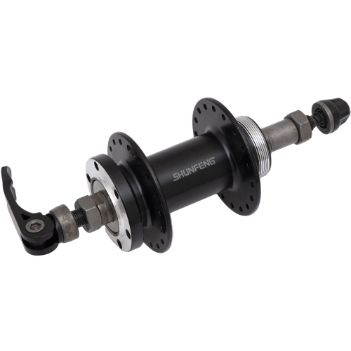 Втулка задняя 3/8*14G*36H*135*170mm, алюм., под трещетку с экцентриком, SHUNFENG