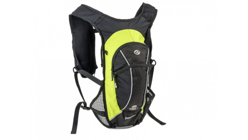 Рюкзак AUTHOR TURBO-6 VEST NEW, 8-8100290, спорт. V=6л 430г черно-зеленый + желтый чехол от дождя