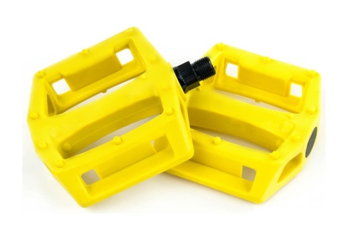 Педали детские, пластик, желтые, без подшип, (Мотовело)