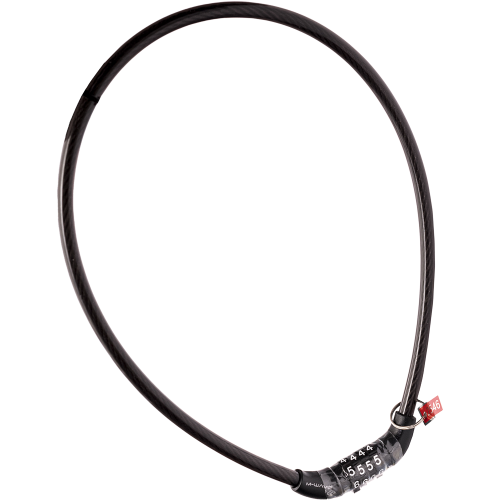 Замок тросовый кодовый 8х600мм 4-х разр. черный, 5-230101