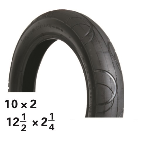 Покрышка 10х2,0 (54-152) 09-500246 ВЕЛОСИПЕДНАЯ слик черная HOTA NEW