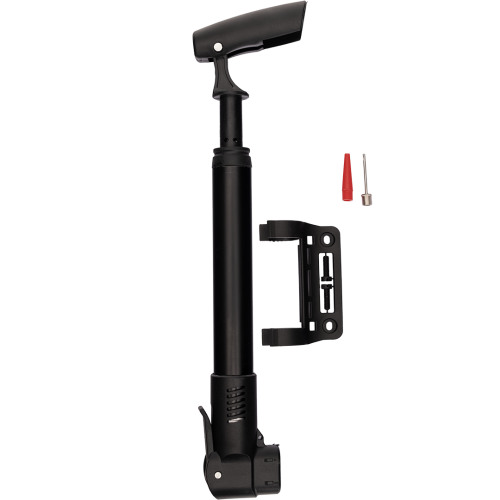 Насос ручной алюм. D2821, 58х32х18, YW-QT-0966S, 2-я головка, склад. ручка, крепл. к раме, в компл. насадка для матрасов игла для мячей (черный)