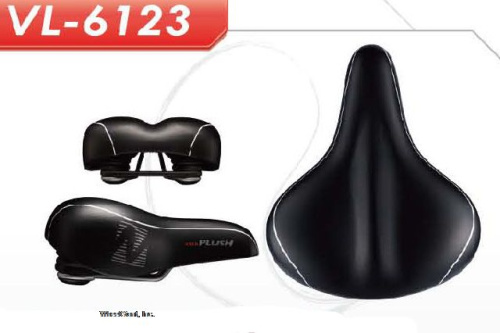 Седло 6-146123 комфорт 254х205мм VL-6123 эластомер, вакуумн. черное END ZONE VELO