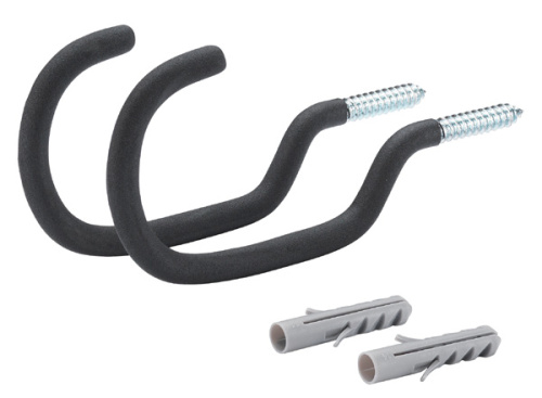 Держатель вело 6-14023 YC-23SA крюки большие (2 шт.)  сталь черный BIKEHAND