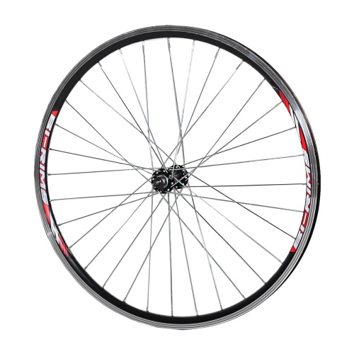 Колесо 26" перед, дв. алю. обод, 32сп, вт. FR-04F сталь, ZLA-016 Double wall 26X1.75X14GX36H, v-br.