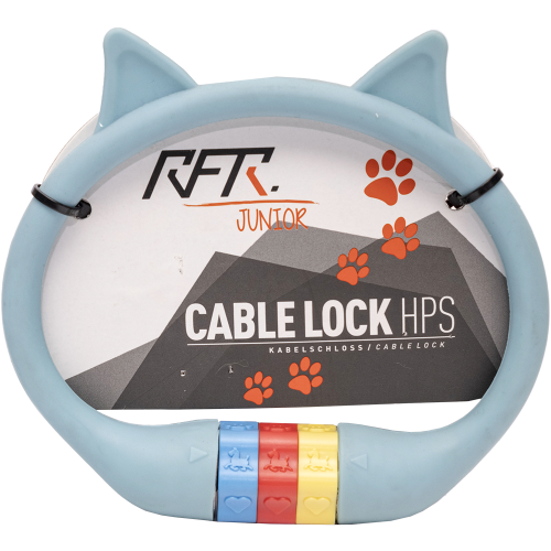 Замок кодовый RFR HPS "CAT", тросовый, 10 x 350 mm, blue, код 13318