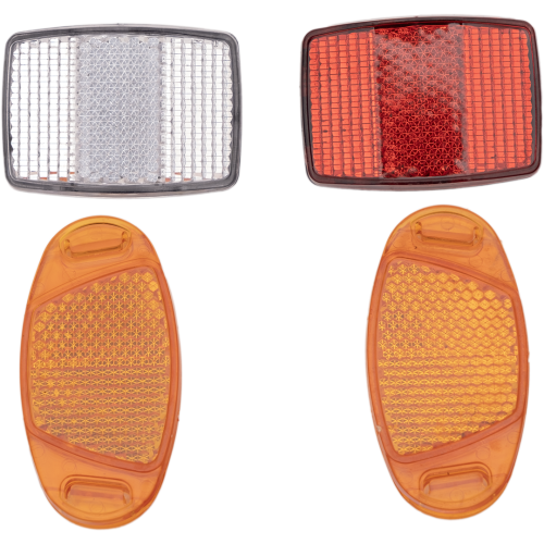 Комплект светоотражателей для велосипеда 4 шт.: передний, задний, боковой.