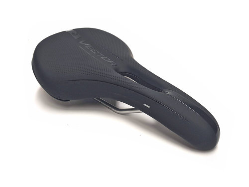 Седло 8-31048021 спорт/турист. VECTOR  ERGO GEL X8 290х175мм с вентил. 380г. гелевое черное AUTHOR