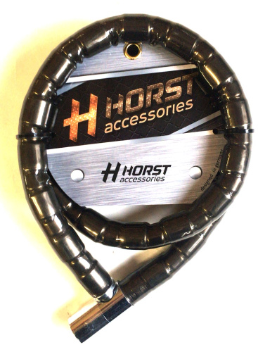 Замок 09-100257 вело 22х1200мм на ключе черный HORST