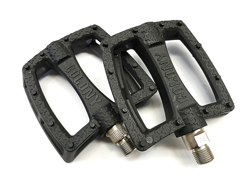 Педали 03-002194 Fantastic Plastic Pedals 9/16" - Nylon/Fibre Mix, цвет черно-серебр, арт. I19-910S COLONY