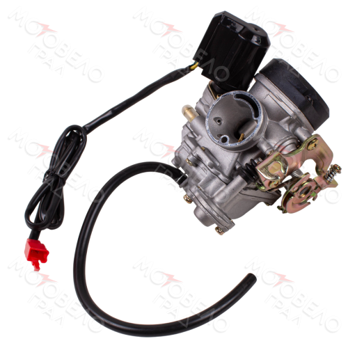 Карбюратор 4T GY6- 80cc, 139QMB (PD18) ПЛАСТ. крышка KEIHIN