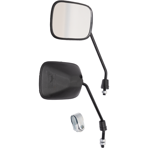 Зеркало Deepak велосипедное прямоугольное черное, (отгрузка кратно 5 пар)