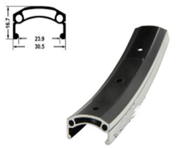 Обод 26", 559х30,5/23,9х16,7мм, двуст., пистонир., 32отв., 00-180930, H35242, с инд.износа, черный