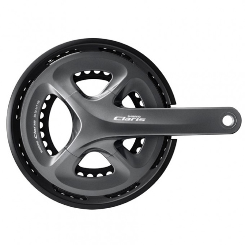 Шатуны Shimano Claris R2000, 50/34T, 170мм, интегр. вал, 8ск., с защит. EFCR2000CX04C