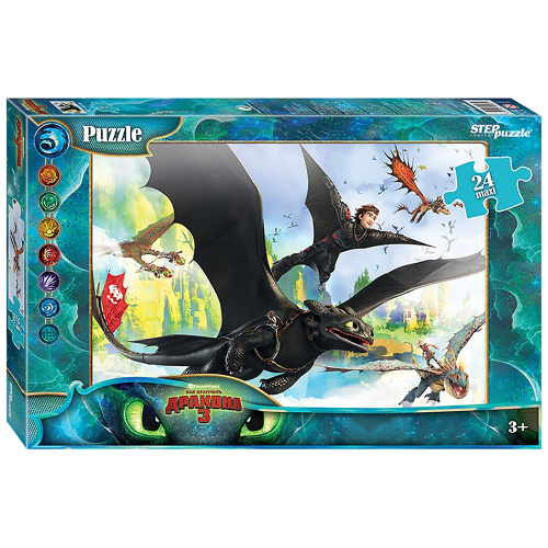 Мозаика puzzle maxi 24 Как приручить дракона - 3 (DreamWorks)