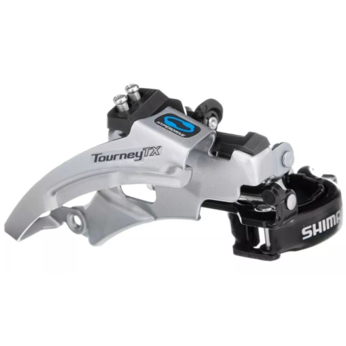 Переключатель передний, SHIMANO TOURNEY, FD-TX800-TS6, 3x7/8 ск., ниж.хомут 34.9, ун.тяга, 66-69°, 1