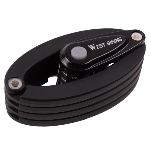 Противоугонный складной замок West Biking 85см, 5-значный, сплав стали и цинка