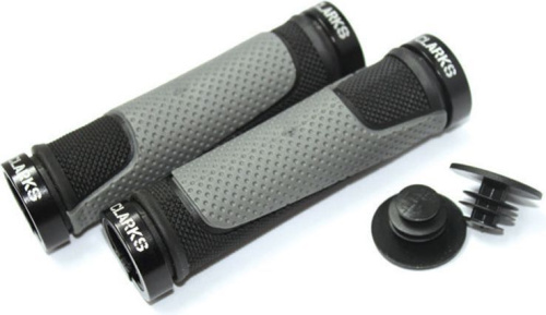 Ручки .CLOG308 на руль 3-333 резин. 2-х компон. 130мм 2 фикс. черно-серые CLARKS