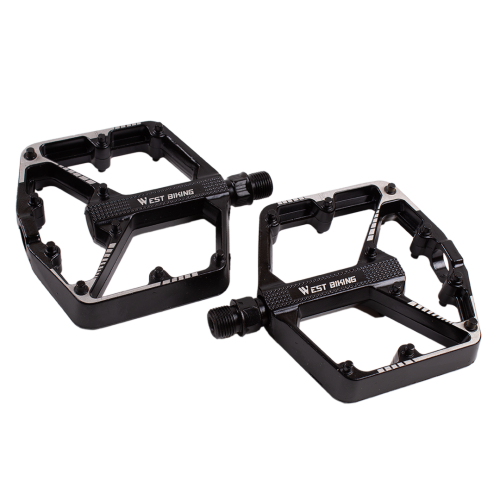 Педали West Biking, алюм сплав, 12.6×10.3×2 см, ось M14×1,25 мм, вес 400 г
