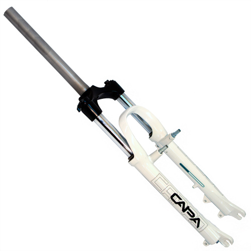 Вилка аморт. 1-0012 24"х28,6 шток 260мм пруж.-эласт. рег. 50мм V+D белая RST CAPA Т