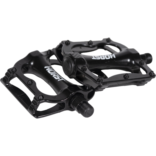 Педали 00-170846 алюм. H315 широкие литые с шипами. 92*98*16мм, 360 г черные HORST