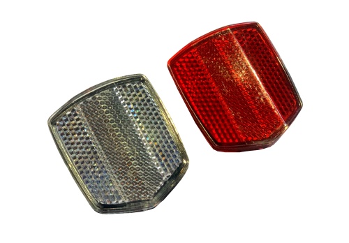 Катафоты (001) комплект , (красный + белый), пара