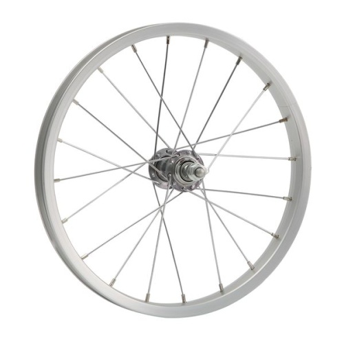 Колесо 18" переднее, одност. алю. обод, 28сп, втулка сталь, гайки