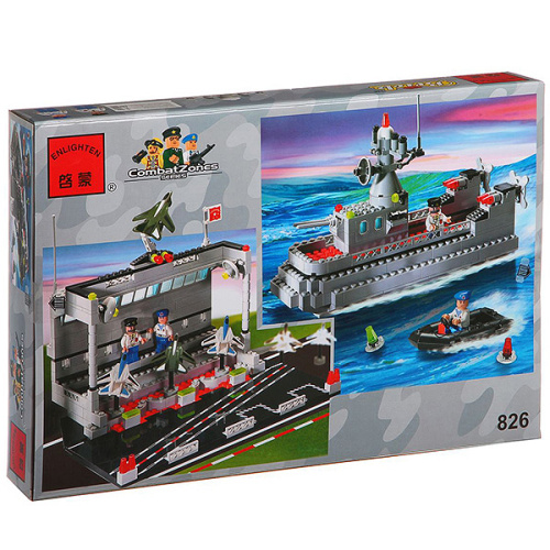 Конструктор ENLIGHTEN Корабль-самолётоноситель 508 деталей 826