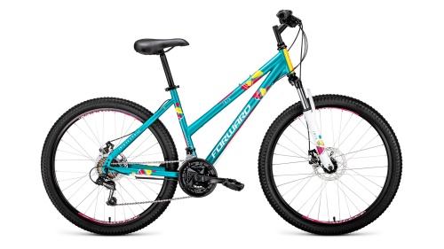 Велосипед FORWARD IRIS 26 2.0 disc (26" 18ск) зеленый матовый, RBKW97N6P002