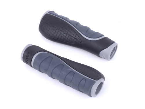 Ручки 8-33452010 на руль AGR Ergo 2 130мм резин. эргон. 2-х компон.+гель (80) черно-серые AUTHOR