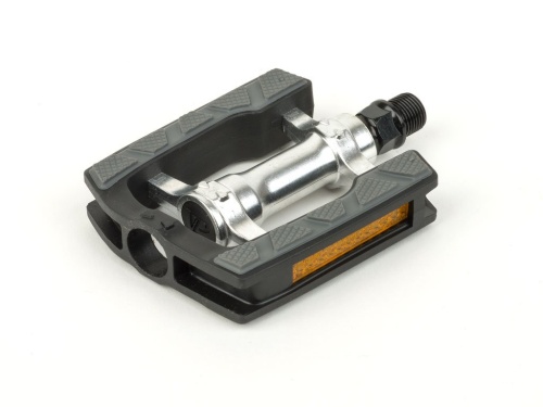 Педали AUTHOR APD-326ALU-Nsl, 8-34053020, алюм. литые с резин. наклад, с отраж., черно-серые