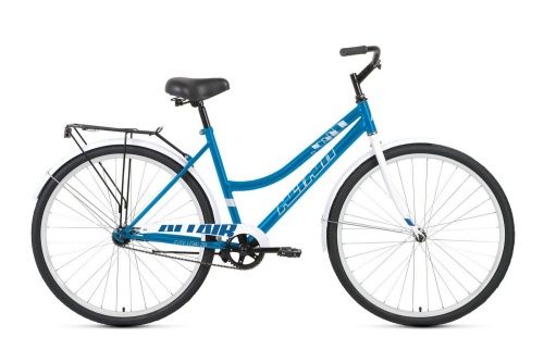 Велосипед ALTAIR CITY 28 low (28" 1 ск. рост. 19") 2022, голубой/белый, RBK22AL28024