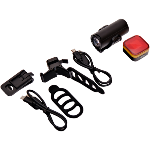 Комплект велосипедных фонарей.  USB зарядка. 9 режимов работы. Li-ion перезаряжаемый аккумулятор. Водонепроницаемый, арт. 0701202 West Biking.